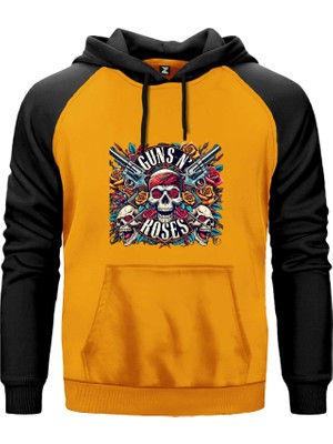 Guns N Roses Ok Dry Head Sarı Renk Reglan Kol Kapşonlu Sweatshirt
