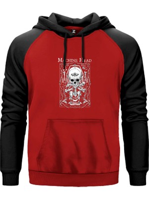 Machine Head Catharsis Kırmızı Renk Reglan Kol Kapşonlu Sweatshirt