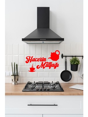 Isime Özel Çaydanlık Desenli Mutfak Ahşap Mdf Lazer Kesim 3mm Duvar Süsü