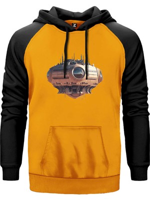 Massive Speaker Spaceship Sarı Renk Reglan Kol Kapşonlu Sweatshirt