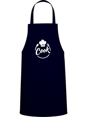 Mediterian Kalpli Kahve Temalı Özel Baskılı Mutfak Önlüğü, şık ve kullanışlı, lacivert renk