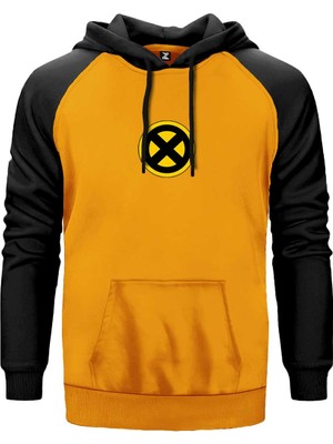x Men Yellow Logo Sarı Renk Reglan Kol Kapşonlu Sweatshirt
