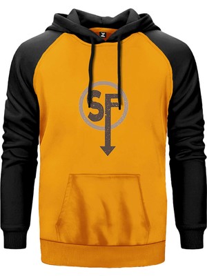 Sanitys Fall Logo Sarı Renk Reglan Kol Kapşonlu Sweatshirt