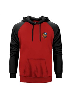 Judas Priest Invincible Shield Kırmızı Renk Reglan Kol Kapşonlu Sweatshirt