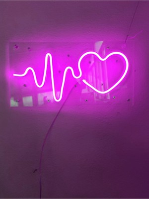Kalp Ritim Neon Şekiller Işaret Neon LED Dekoratif Duvar Aydınlatması Neon Duvar Yazısı
