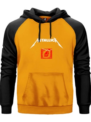 Metallica St. Anger Sarı Renk Reglan Kol Kapşonlu Sweatshirt