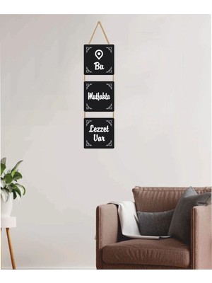 Bu Mutfakta Lezzet Var Dekoratif Ahşap Duvar Süsü