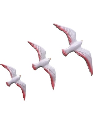 Üçlü Uçan Kuş Ev Balkon Duvar Süsü Aksesuar Duvar Biblo