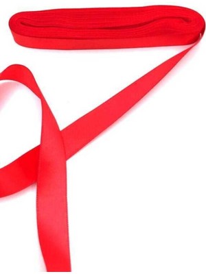 Kırmızı Saten Kurdale 2cm 10MT