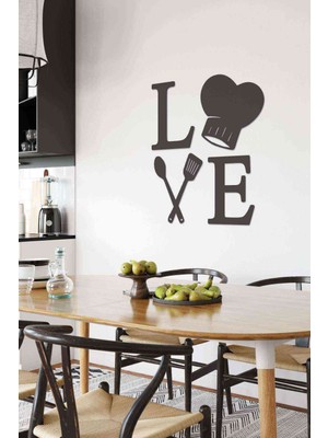 Love Mutfak Figürlü 3D Mdf Tablo Evinize Ofisinize Yeni Tarz Wall