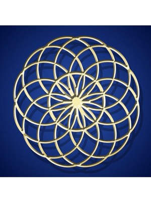 Dekoratif Görünen Duvar Süsleri Kutsal Geometrik Şekil Torus Gold Ayna Pleksi 30*30CM Ölçüsünde