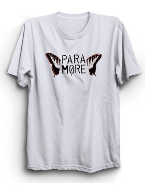 Paramore, Butterfly, Rock Metal Müzik Grubu Unisex %100 Pamuk Tişört