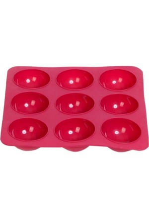 Teknotrust 9'lu Yarım Küre Muffin, Çikolata, Kek Kalıbı, Silikon