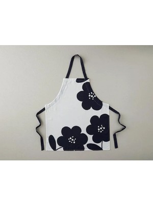 Mediterian Şık siyah mutfak önlüğü, 65x75 cm, polyester, koruma ve tarz sağlar