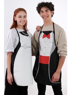 Mediterian İki Adet Renkli Su Geçirmez Mutfak Önlüğü Seti, 50x70 cm