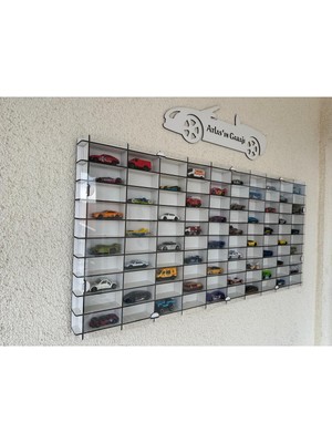 Pleksi Kapak 100 Lü Oyuncak Araba Rafı