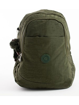 Duomino Krinkıl Suya Dayanıklı Büyük Boy Siyah Klinkır Sırt Çantası Seyahat Okul Çanta 14 Lise