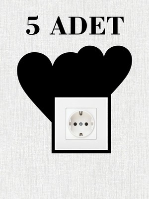 Kalpli Dekoratif Duvar Priz Anahtar Çerçevesi Süsü 5 Adet