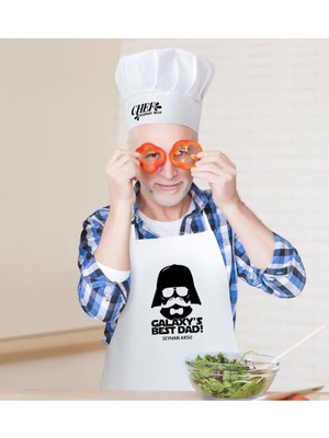 Mediterian Kişiye özel erkek mutfak önlüğü ve şapkası seti, pamuk, 55x75, çeşitli renk seçenekleri