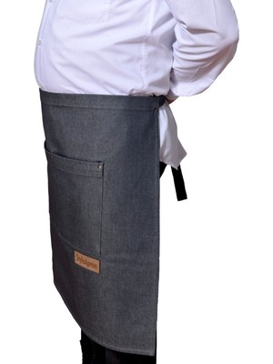 Mediterian Gri Çok Amaçlı Kullanım Önlüğü, Rahat ve Şık Tasarım, Pamuk Polyester, T01 Yıkama