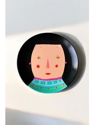 Dekoratif Seramik Duvar Tabağı 25 cm Ofelya El Yapımı