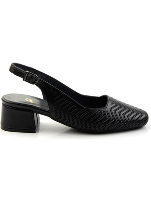 Bambi Siyah Leather Kadın Klasik Topuklu Ayakkabı K01531252103