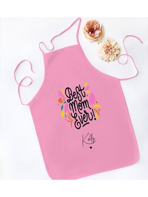 Mediterian Kişiye Özel Pembe Mutfak Önlüğü, Aşçı, Şef, Anne İçin, 77x150, Renkli