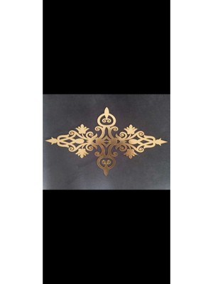 Dekoratif Gold Yapışkanlı Aynalı Pleksi Mobilya Dolap Süsü (30X40CM)