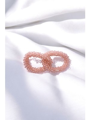 Pembe Boncuklu Dikme Halka Aksesuar