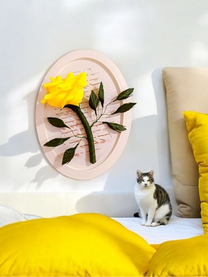 El Yapımı Pano Çiçekli Tasarım