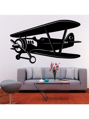 Hazarfen Uçak Duvar Süsü - Duvar Dekoru ( 40X25 cm )