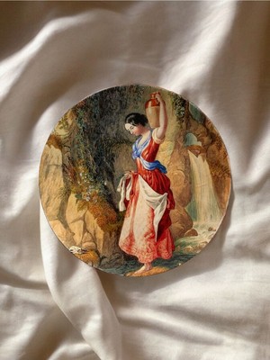 Vintage Özel Seri Duvar Tabağı El Yapımı Dekoratif Duvar Süsü NO:218