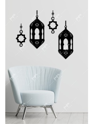 Ahşap Hoş Geldin Ramazan Dekoru Kandil