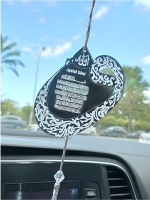Tasarım Pleksi Araba Süsü Vav Ayetel Kürsi Dikiz Aynası Süsü