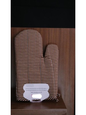 Mediterian Isıya Dayanıklı Kahverengi Fırın Eldiveni, Güvenli ve Şık Kullanım İçin Tasarlandı