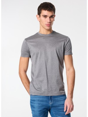 Tombolini Bisiklet Yaka Gri Erkek T-Shirt WJ30.ZJ80.U810