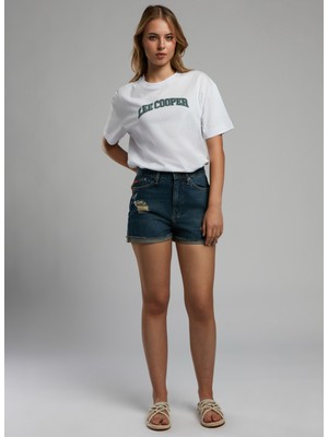 Lee Cooper Standart Bel Mom Fit Kadın Denim Şort 252 Lcf 121027 Holly 1 Denım