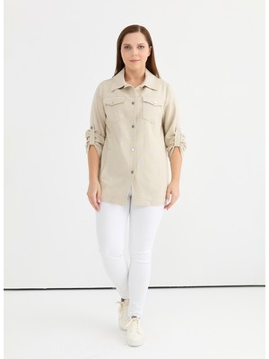 Selen Normal Bej Kadın Ceket 25YSL1446-BB