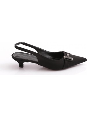 Dgn 6015 Kadin Metal Aksesuarli Topuklu Ayakkabi