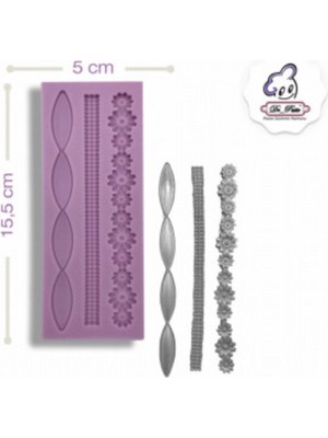 Teknotrust Silikon Kalıp Çiçekli Elips