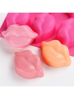 Teknotrust Silikon Kalıp Çikolata Kurabiye Sabun Ve Epoksi Dudak Kalıbı 6'lı