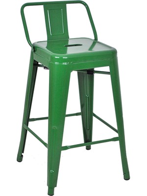 Chairlife Tolix Sırtlı Yüksek Metal Tabure