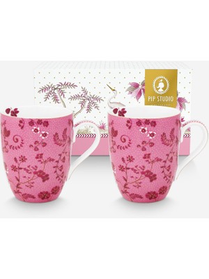 Pip Studio Jolie Beyaz Porselen Kupa Seti 350 ml