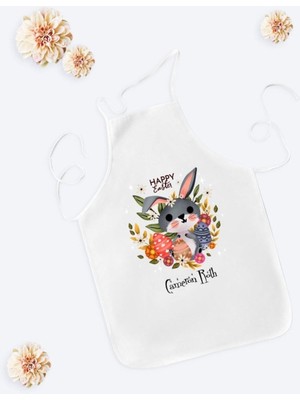 Mediterian Çocuklar İçin Renkli Paskalya Bayramı Temalı Mutfak Önlük Seti