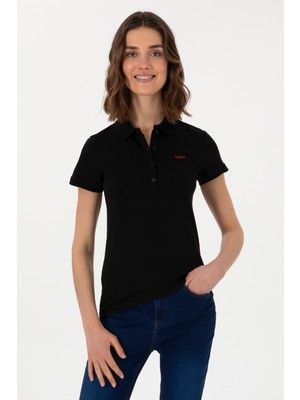U.S. Polo Assn. U.s. Polo Assn. Kadın Siyah Tişört Basic 50305764-VR046