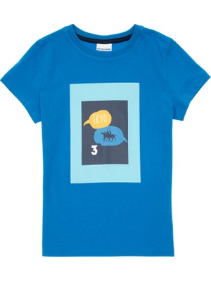 U.S. Polo Assn. Erkek Çocuk Kobalt Bisiklet Yaka Tişört 50307152-VR077