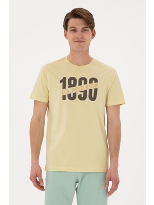 U.S. Polo Assn. Erkek Regular Fit Bisiklet Yaka Açık Haki Tişört 50306922-VR183