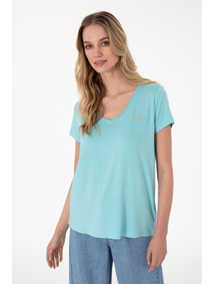 U.S. Polo Assn. Kadın Aqua Basic Tişört 50300829-VR007