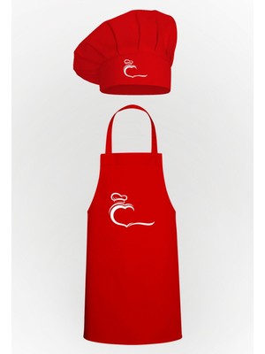 Mediterian Kırmızı Mutfak Önlüğü ve Mantar Bone Tasarım Avantaj Paketi