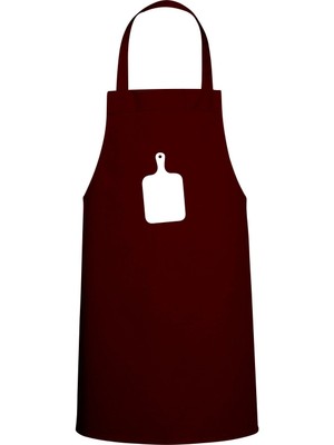Mediterian Bordo tasarımlı mutfak tahtası ve chef önlüğü seti, şık ve kullanışlı mutfak aksesuarları